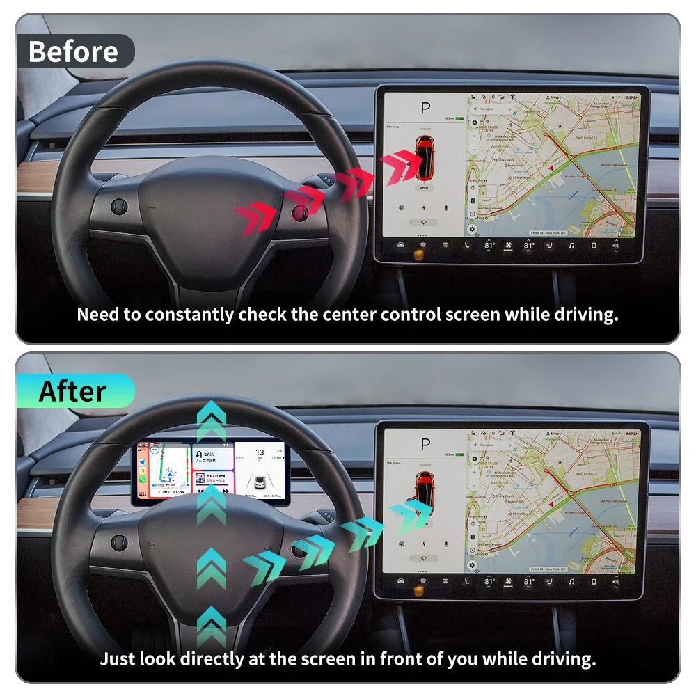 TeslyTech™ 10.25&quot; Dashboard Screen for Tesla Model 3/Y