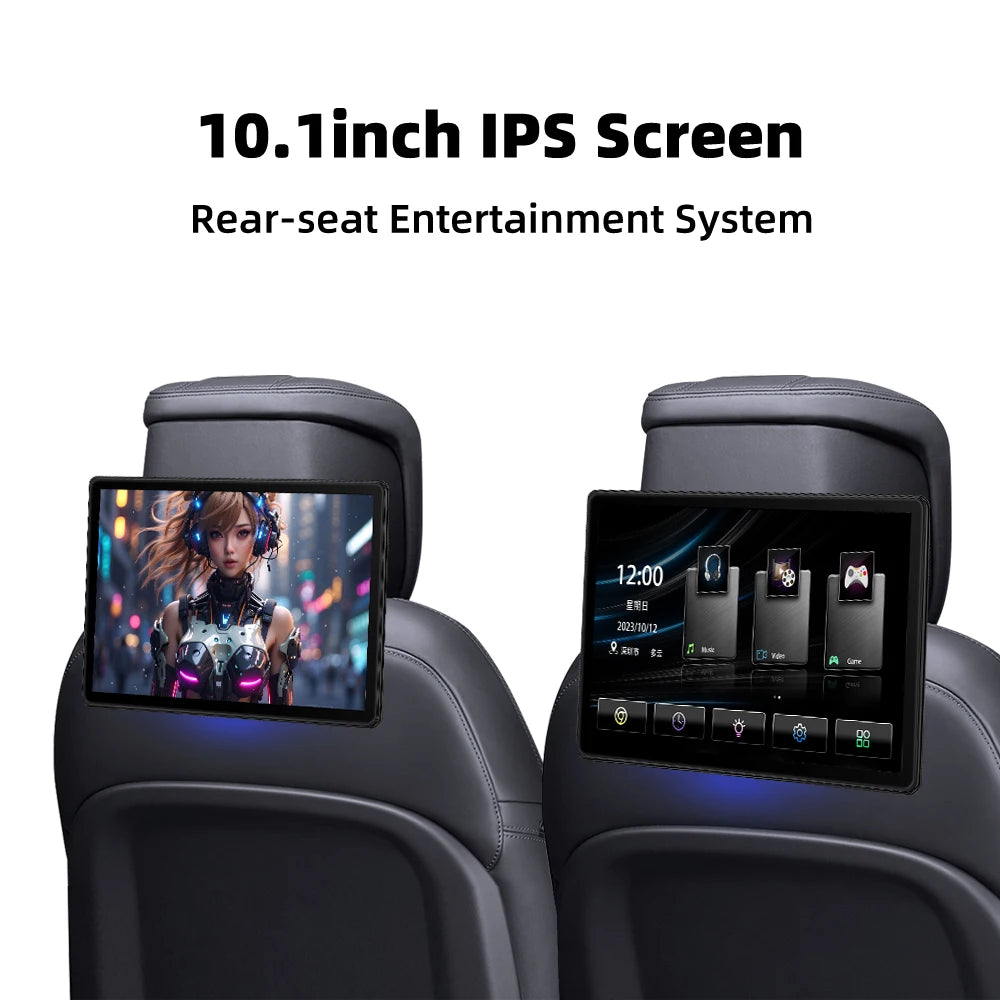 TeslyTech™ 10.1&quot; Android 12 Rear Seat Entertainment  Monitor