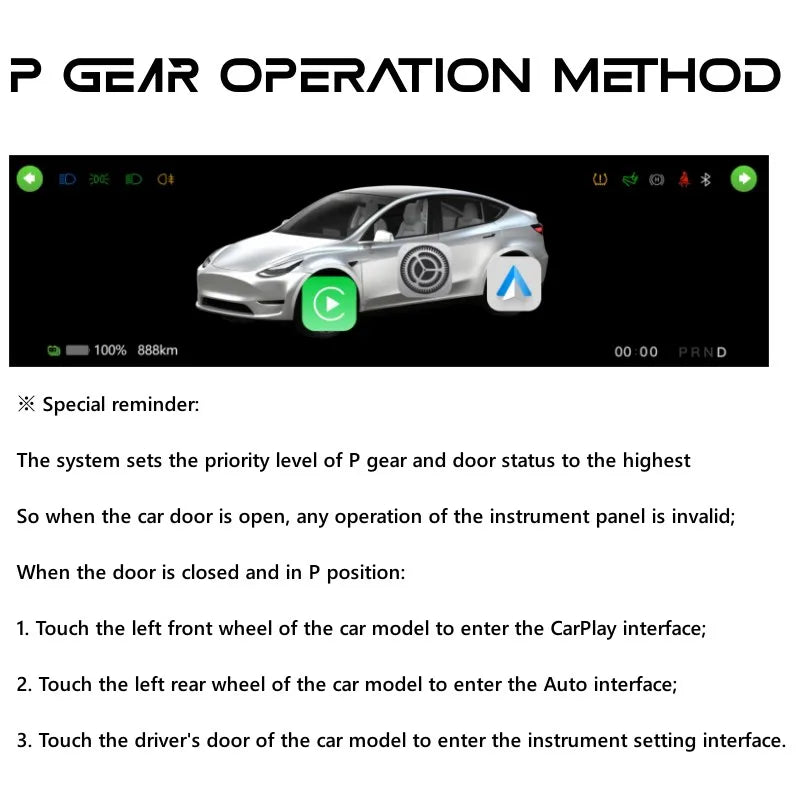 TeslyTech™ 9.66&quot; Digital Heads-Up Display for Tesla Model 3/Y