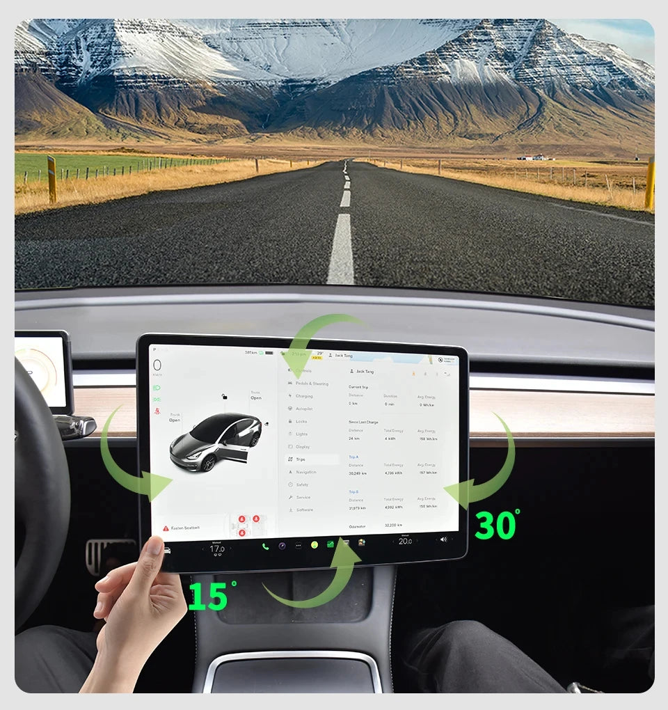 TeslyTech™ Rotation Bracket for Tesla Model 3/Y – GPS &amp; Screen Holder