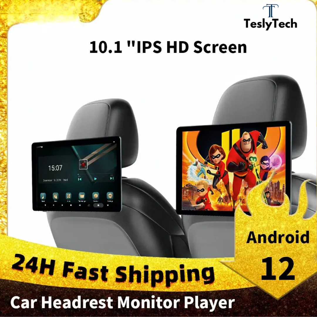 TeslyTech™ 10.1&quot; HD Touchscreen Car Headrest Monitor