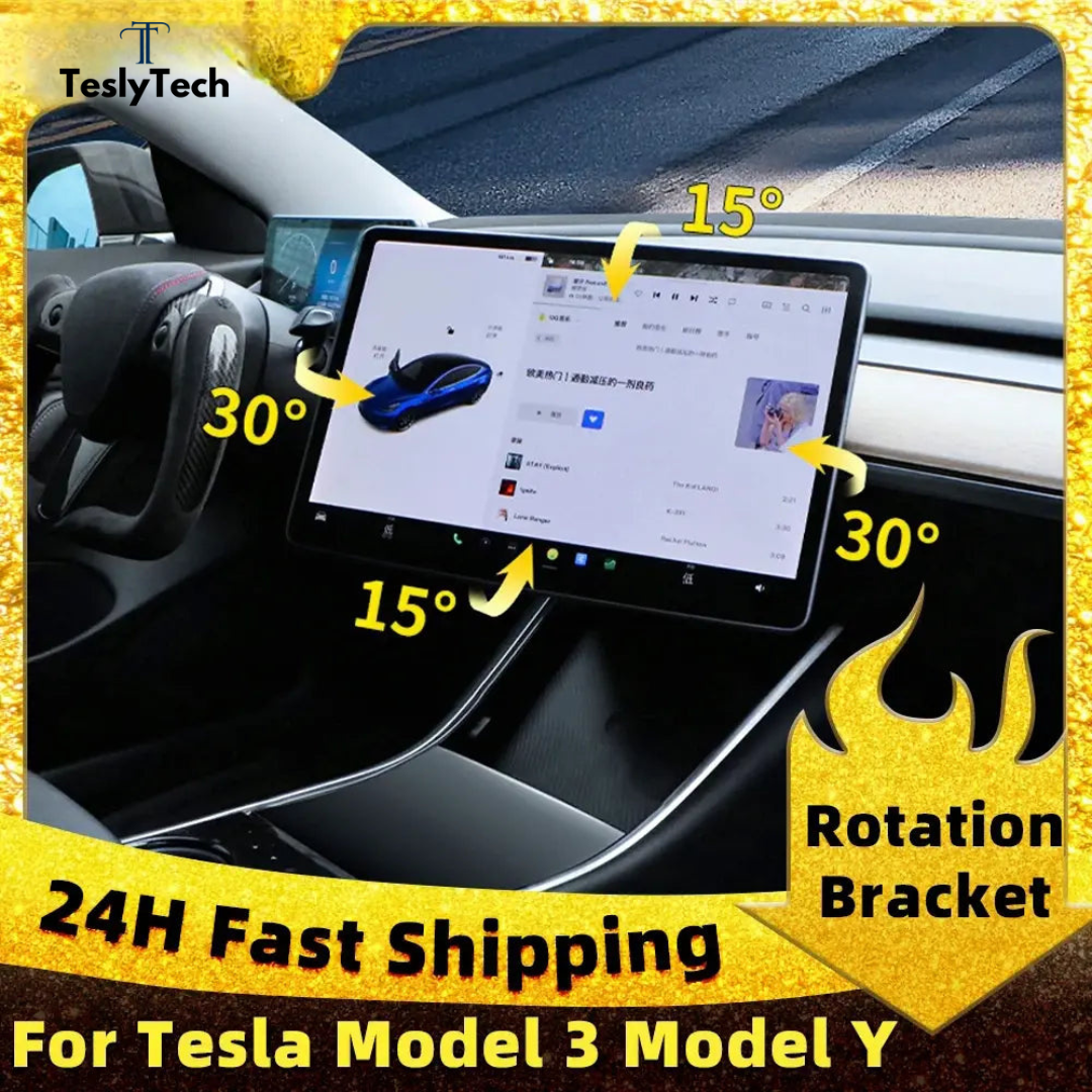 TeslyTech™ Rotation Bracket for Tesla Model 3/Y – GPS &amp; Screen Holder