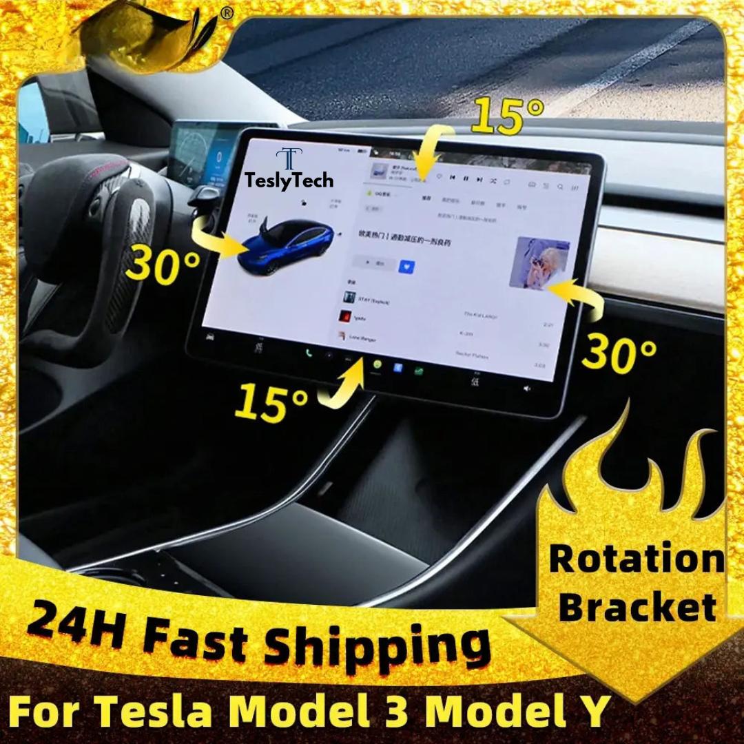 TeslyTech™ Screen Rotation Bracket for Tesla Model 3/Y – GPS Navigation Holder