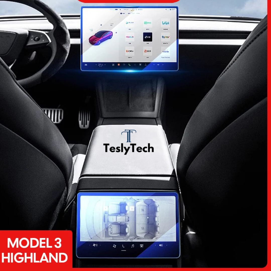 TeslyTech™ Tempered Glass Protector for Tesla Model 3/Y Highland 2024 –