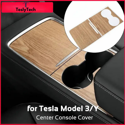 TeslyTech™ Wood Grain Central Control Panel Sticker for Tesla Model 3/Y (2021-2023)